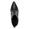 thumbnail image 3 of SUN STONE Womens Black Back Pull-Tab Goring Cushioned Abiigail Pointed Toe Block Heel Zip-Up Booties 11 M, 3 of 4