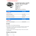 thumbnail image 2 of Front Wheel Hub Assembly - Compatible with 2003 - 2006 Lincoln Navigator 2004 2005, 2 of 2