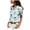 Light Blue, variant on felwors Womens Sunset Palm Tree Hawaiian Shirt Loose Fit Tropical Vacation Button Up Blouse (Green, XXL)