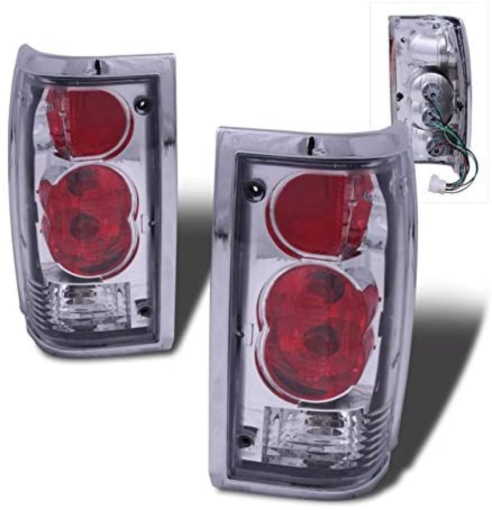 SPPC Dark Smoke Euro Tail Lights Assembly Set for Toyota Tacoma Includes Driver Left and Passenger Right Side Replacement Pair 