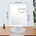thumbnail image 4 of Unique Bargains 10X Magnifying Lighted Makeup Mirror Dual Power Supply Touch Screen White, 4 of 6