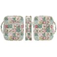 thumbnail image 3 of HELLHERO Large Quilted Bible Cover Case with Patchwork Floral, Lightweight Stretch Polyester Bag for Women Daily Bible Study, 3 of 9