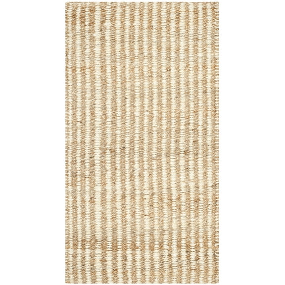 SAFAVIEH Natural Fiber Phyliss Braided Jute Area Rug, Natural/Ivory, 2'3" x 4'