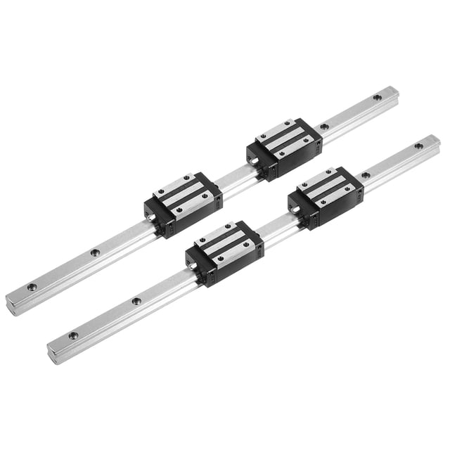 Carril lineal, 2 piezas HG15-400 mm Guía lineal Carril de guía lineal Deslizamiento de rodamiento lineal Multifuncional