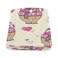 thumbnail image 2 of CADecor Cheerful Children Pattern With Bear And Hearts Couch Sofa or Bed Fleece Blanket Throw 58x80 inches, 2 of 3