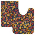 thumbnail image 7 of Yayeee Bath Rugs for Bathroom Floor Set of 2 Non Slip Fluffy Soft Absorbent Mat, Yellow Floral, 7 of 7