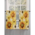 thumbnail image 5 of Sunflower Living Room Curtains 2 Panel, Yellow Floral Elegant Pastoral Flowers Rustic Cafe Window Treatment, Farmhouse Bedroom Bathroom Kitchen Curtains Drapes 104"x45", 5 of 6