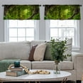thumbnail image 4 of LALILO Kitchen Curtain Valance Deep Tropical With River Rod Pocket Window Curtain 52"x 18" Set of 2, 4 of 5