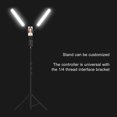 thumbnail image 3 of Double Arms LED Fill Light, Video Light Wand with AdjustableTripod Stand Phone Clip Remote Control, Photography Studio Light Lash Light  for Selfie Live Streaming Photog, 3 of 7