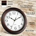 thumbnail image 6 of 16 Inch Wall Clocks Battery Operated Silent Non-Ticking Wall Clock Vintage Retro Rustic Style Decorative for Living Room Kitchen (Bronze), 6 of 9