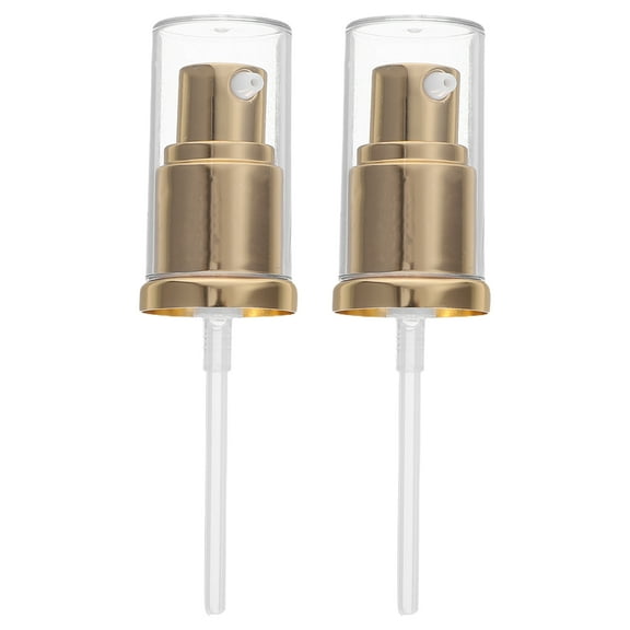 Pawsdot 2Pcs Golden Bottle Pump Head Replacement Pressure Emulsion Pump for Liquid Foundation
