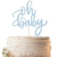 thumbnail image 1 of Topper para pastel EONNCNT Oh Baby azul claro con brillo, 1 of 7