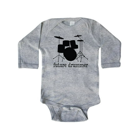

Inktastic Future Drummer Gift Baby Boy or Baby Girl Long Sleeve Bodysuit