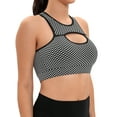 thumbnail image 2 of SHCKE Women's Yoga Sports Bras Cutout Crop Workout Tops Medium Support Active Bra with Removable Cups, 2 of 6
