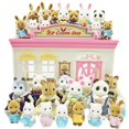 thumbnail image 3 of Muebles para casa de muñecas con familia de animales del bosque, juguetes en miniatura a escala 1/12, accesorios para muñecas de niña, dormitorio, baño, kit de casa de muñecas, 3 of 5