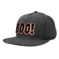thumbnail image 2 of DALIX Boo! Halloween Hat Mens Womens Flat Bill Snapback Cap in Dark Gray, 2 of 7