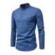 thumbnail image 3 of Camisa semiabierta para hombre ropa informal para hombre transpirable tacto suave ergonómico corte 3D para uso diario ANGGREK  Otros, 3 of 8