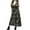 Black, variant on IROINNID Women's V-Neck A-Line Dress Fashion Casual England Loose Sleeveless Print Dress Ankle-Length Dress