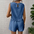 thumbnail image 3 of Misright Women's two-piece vacation sleeveless vest and shorts set, 3 of 9