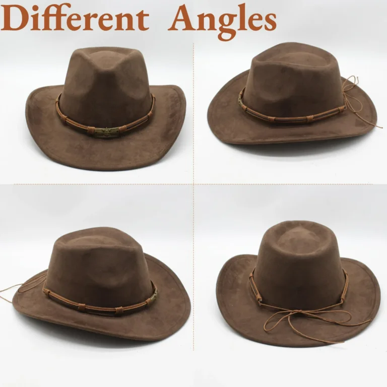 Genreen Cowboy Hat for Women and Men Western Suede Hat  display picture 3
