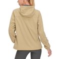 thumbnail image 2 of Mapamyumco Women's Windproof Lightweight Jacket Hooded Running Windbreaker for Golf Hiking, Spring Jacket UPF50+ Travertine S, 2 of 6