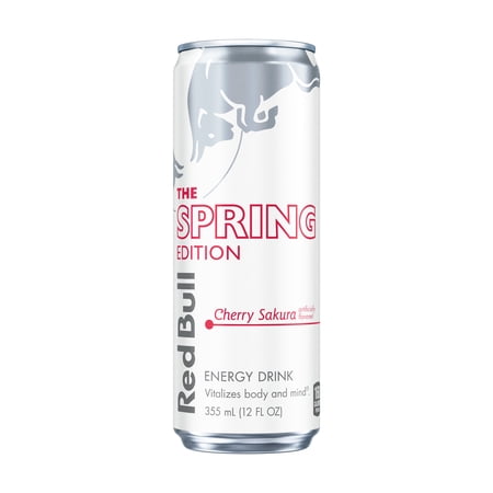 Red Bull Spring Edition Energy Drink, Cherry Sakura, 12 fl. oz. can, 114mg Caffeine
