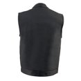 thumbnail image 4 of Milwaukee Leather MLM3510 Men's Black Premium Leather Club Style Vest - Dual Closure Open Neck Motorcycle Rider Vest - X-Large, 4 of 4