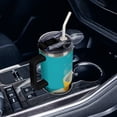thumbnail image 3 of 40 oz Insulated Tumbler with Handle, Leak-Proof Straw Lid, Stainless Steel Travel Mug for Car & Road Trips - Cute Seal Teacup, 3 of 6