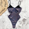 thumbnail image 3 of LSLJS Women Sexy Push Up High Cut Lace Up Halter Bikini Set Swimwear, 3 of 6