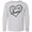 AC-Heather Grey, variant on Inktastic I Love My Auntie in Black Chalk Heart Long Sleeve Youth T-Shirt