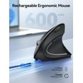 thumbnail image 3 of Ergonomic Mouse Wireless,Computer Mouse,Rechargeable Mouse Wireless Silent for Carpal Tunnel Right Hand,2.4GHz USB Vertical Mouse Wireless for Laptop,5 Adjustable 4800 DPI,Computer,MacBook,Desktop, 3 of 10