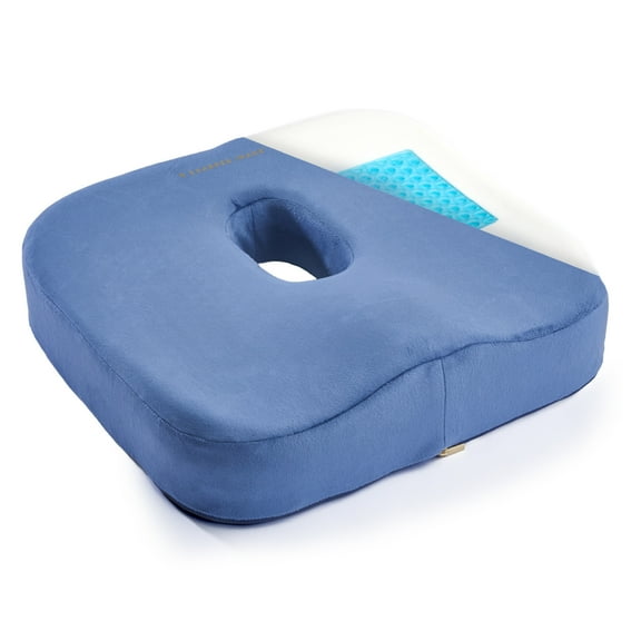 Sharper Image® Coccyx Seat Cushion, Cooling Gel Memory Foam, Extra Large, Non-Slip