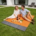 thumbnail image 4 of Miogawg Solid Color Waterproof Picnic Mat Portable Foldable Outdoor Camping Beach Mat Waterproof Polyester Picnic Blanket, 4 of 6