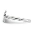 thumbnail image 3 of Sterling Silver Stackable Expressions Rhodiumed 0.12 Ct. White Topaz Cross Ring Size 6, 3 of 5
