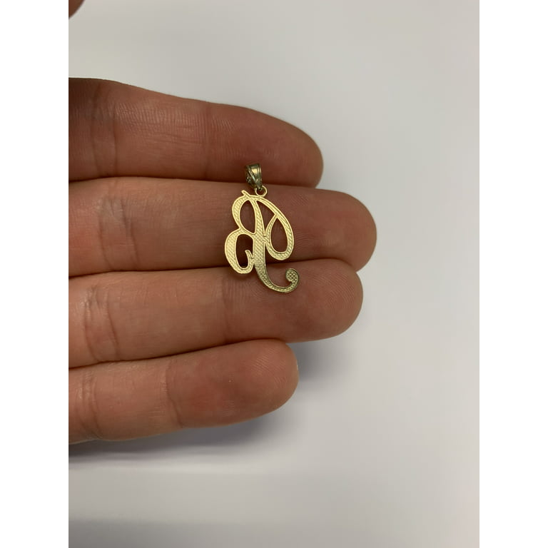 Quality Gold 14k White Gold Small Fancy Script Letter B Initial Charm  YC651B - Getzow Jewelers