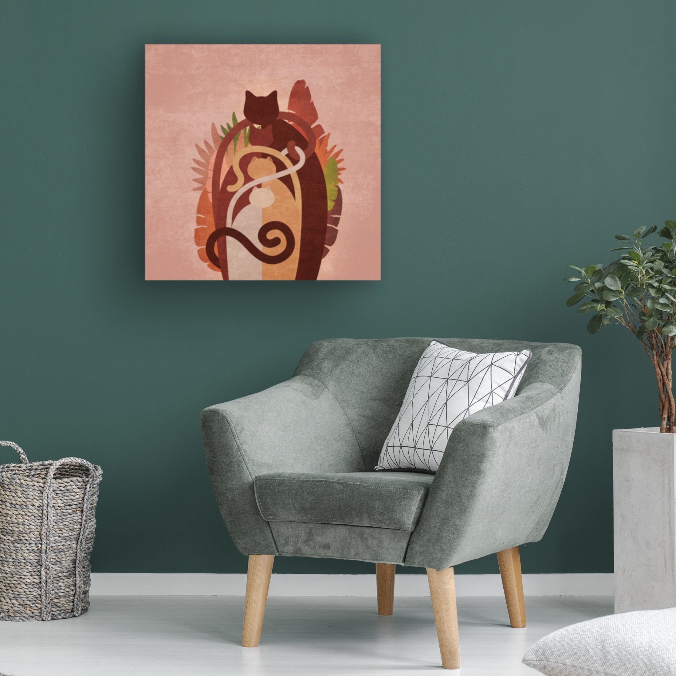 Trademark Fine Art Emel Tunaboylu Cat Gang Boho Canvas Wall Art