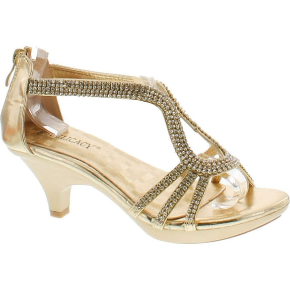 Delicacy Angel 36 Women Dress Sandal Rhinestone Low Heel Pumps
