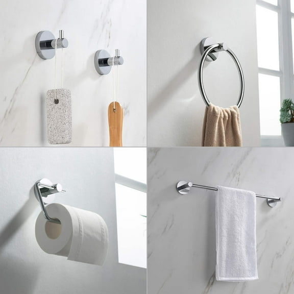Kibi Circular 5-Piece Bathroom Hardware Set