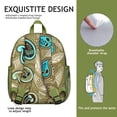 thumbnail image 2 of Chic Ergonomic Waterproof Backpack - Vintage Print Student Daypack with Spine-Friendly Design, 2 of 5