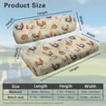 thumbnail image 3 of POLERO Front and Back Seat Cover Universal Fit for Club Car Precedent Golf Cart Farmhouse Rooster Print Breathable Golf Cart Bench Seat Covers for Women Men Washable, 3 of 8