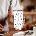 thumbnail image 6 of 20oz Red White Blue Stars Pattern Stainless Steel Tumbler， Tumbler with Lid Double Wall Vacuum Insulated Travel Mug, 6 of 9