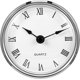 thumbnail image 1 of 3-1/8 Inch (80 Mm) Quartz Clock Fit-up/insert With Roman Numeral, Quartz Movement (silver Rim), 1 of 4
