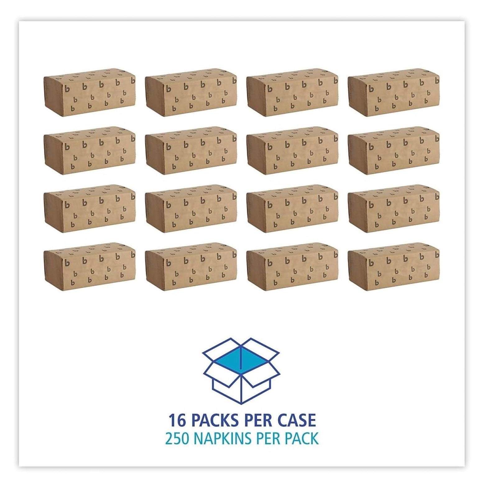 Gexandy B6210 9 in. x 9-9/20 in. Singlefold Paper Towels - Natural (16/Carton)