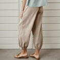 thumbnail image 4 of Sngxgn Womens Wide Leg Pants High Waisted Joggers Loose Lounge Pants(Khaki,XXL), 4 of 8