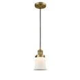 thumbnail image 3 of Innovations Lighting  Franklin Restoration Canton - 1 Light 5" Cord Hung Mini Pendant Brushed Brass/Matte White, 3 of 5