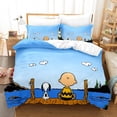 thumbnail image 1 of GP1 Snoopy 3 En 1 Juego De Ropa De Cama Sábana Edredón Funda De Dormitorio Lavable Cómodo Traje De Casa PG1, 1 of 4