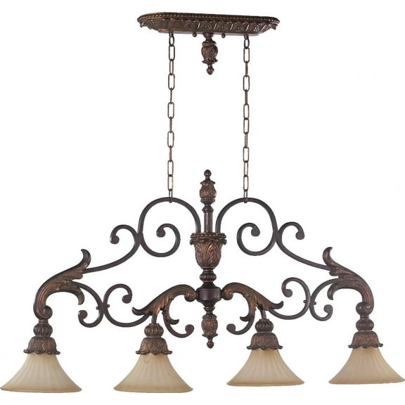 Quorum Lighting Madeleine 4-Light Corsican Gold Chandelier