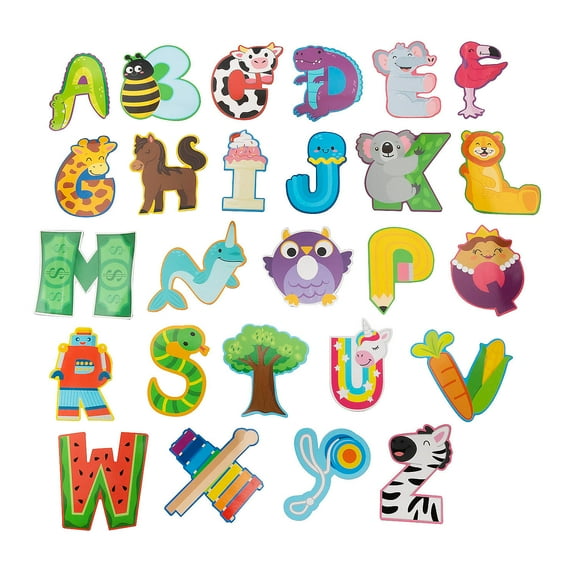 Fun Express Alphabet Character Magnets - 26 Pieces