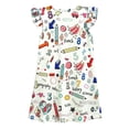 thumbnail image 6 of YAYUBA Toddler Girls Back to School Print Dresses Pencil Flutter Sleeve Clothes School Outfits First Day Of School Outfits for Girls 8-9 Years White, 6 of 6