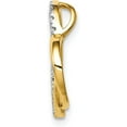 thumbnail image 2 of 14k Yellow Gold and Rhodium .01ct. Diamond Double Heart Chain Slide Natural Diamonds, 2 of 6